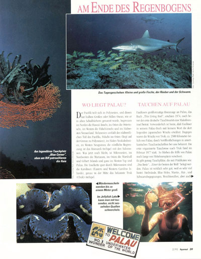 AQUANAUT - MAGAZINE TEARSHEET -  Rock Islands -  Palau, Micronesia, Pacific Ocean ~ id# aquawoman GB