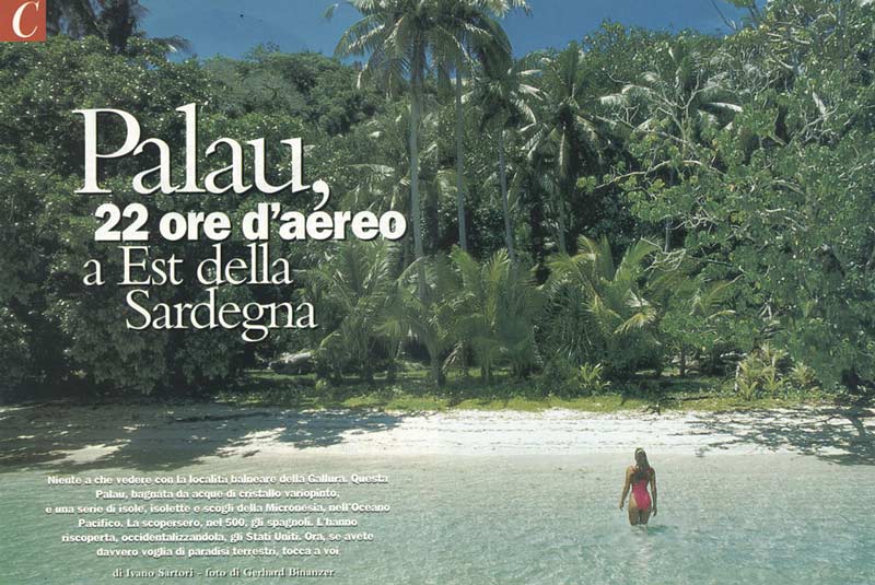 CLASS - MAGAZINE TEARSHEET -  Rock Islands -  Palau, Micronesia, Pacific Ocean ~ id# aquawoman GB011